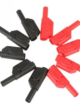 10pcs 4mm Banana Plug Safety Fully Insulated Stackable Plug