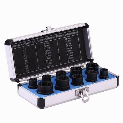 10pcs 9-19mm Damaged Nut Bolt Remover Kit Stud Extractor
