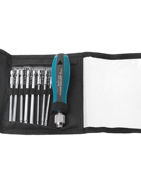 9-In-1 Hex Trox Phillips Slotted Insert Bit Rubber Handle Se