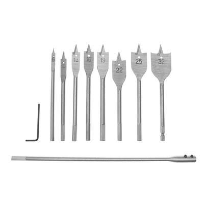 10pcs Bit Set Flat Spade Paddle Flat Boring Bit Metric 16mm