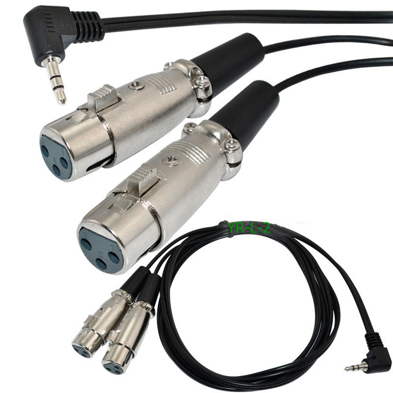 3.5mm Mini Male to 2 XLR Female Y-Cable  6ft