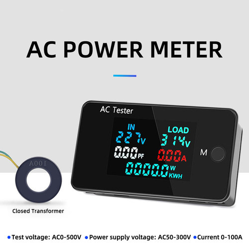 AC 0-500V Voltmeter Ammeter KWS Power Energy Meter LED Digit