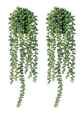2 Pcs Fake Hanging Plants, Artificial Hanging Succulent