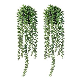 2 Pcs Fake Hanging Plants, Artificial Hanging Succulent
