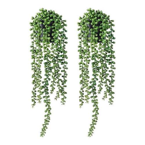 2 Pcs Fake Hanging Plants, Artificial Hanging Succulent