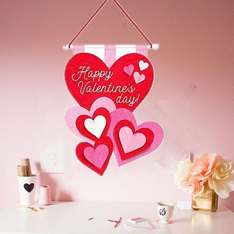 Happy Valentine's Day Heart Plaques Valentines Day Door