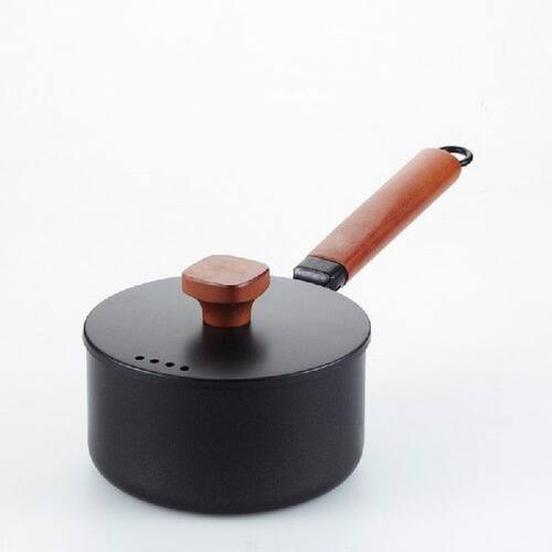 16cm Cast Iron Saucepan, Nonstick Sauce Pan Small Pot with