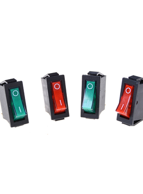 5pcs Red Green LED SPST 3PIN ON/OFF Boat Rocker Switch 16A/