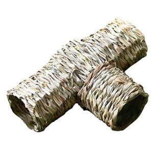 1PC Hamster Tunnel Straw Breathable Hedgehog Tunnel Small
