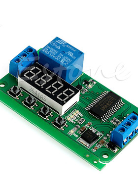 DC 12V Self-lock Relay PLC Cycle Timer Module Delay Time Swi