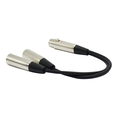 M01840 XLR3F to XLR3M Y Cable,Microphone line 30CM