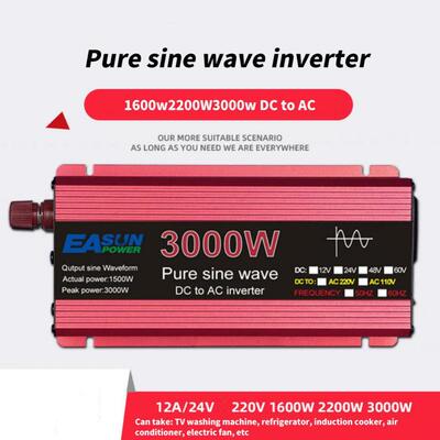 inverter 12v 220v pure sinus DC 12v/24v To AC 110V/220V 1000