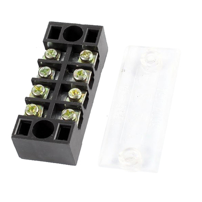 3 Pcs 600V 15A 4 Positions Dual Rows Covered Barrier Screw T