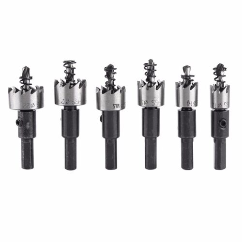 6pcs Speed Steel Hole Saw Bit Metalworking Cutter Tool 12mm