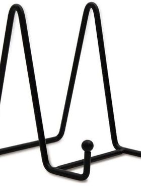 4pcs Plate Stands for Display Black Iron Easel Plate Holder