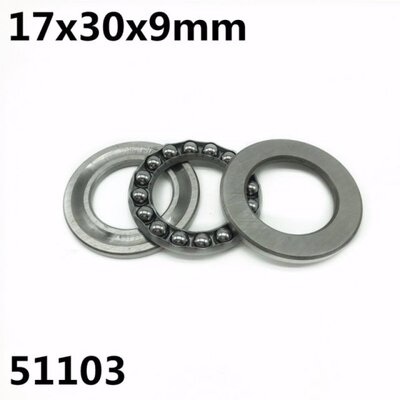 10Pcs 51103 17x30x9mm Axial Thrust Ball Bearings 8103 High q