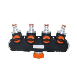 Metal 4-ways Water Splitters Valve with 3/4 Inch Female
