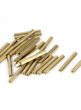 M3 x 35mm Female Threaded Brass Hex Standoff Pillar Spacer N