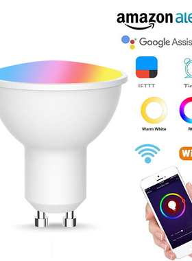 Dimmable 5W Gu10 WiFi Smart Light Bulb LED Lamp App Operate