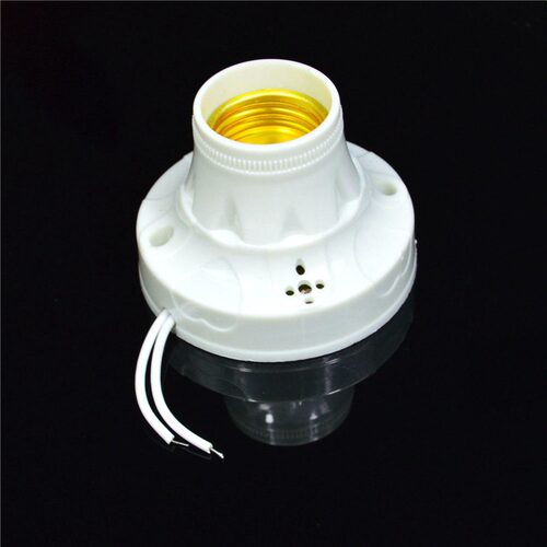E27 Sound Light Control Sensor Base Holder for LED Bulb Ener