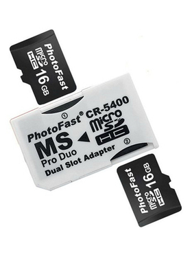 2 Slot Card Reader Micro SD TF to Memory Stick MS Pro Adapte
