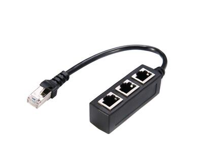 RJ45 Cat7e Splitter Cable Extension Line One Three Network T