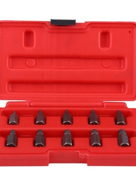 10Pcs Screw Extractor Set Chromium Vanadium Steel 3.2-10.3mm