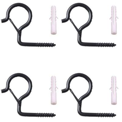 20/40 Pieces Ceiling Screw Hook with Safety Buckle Outdoor