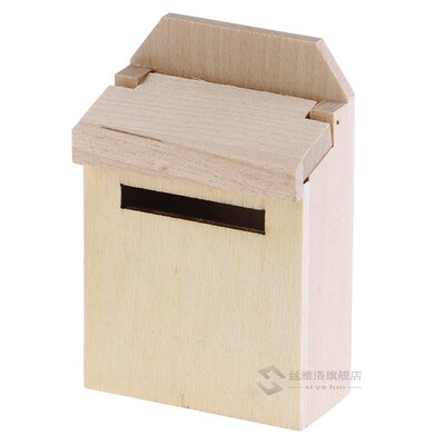 1/12 Dollhouse Miniature Mini Wooden Mailbox  Model  4.6*2.6