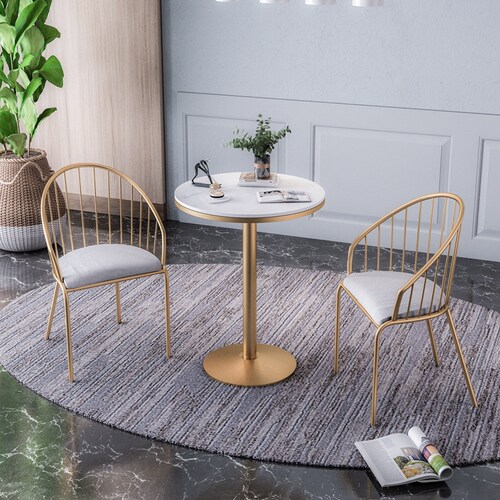Nordic Golden Modern Minimalist Dining Chairs for Dining