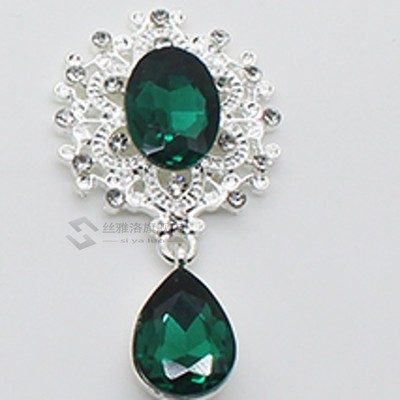 10pcs /lot 45*24MM Metal Alloy Snap Rhinestone Flatback Butt