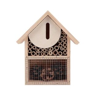 Wooden Insect Hotel Natural Wood Bees House Bee Hive