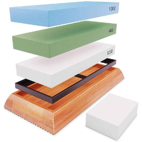 Premium Extra Large Sharpening Stone Set- Whetstone Knife