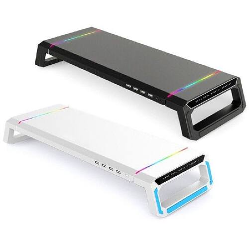 T1 Universal Monitor Stand Riser RGB Support with 4 USB2.0