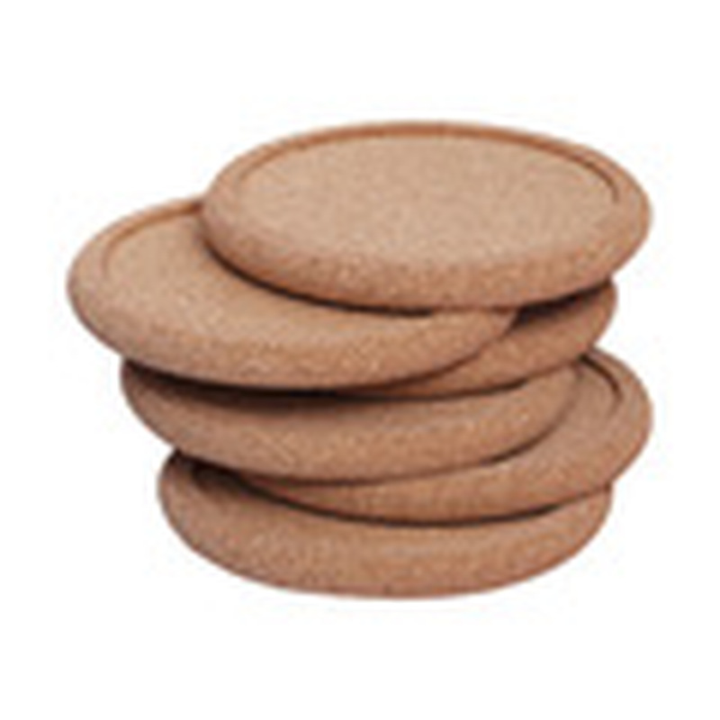 *6PCS Concave Round Cork Coaster Eco Friendly Table Mat Pad