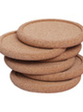 *6PCS Concave Round Cork Coaster Eco Friendly Table Mat Pad