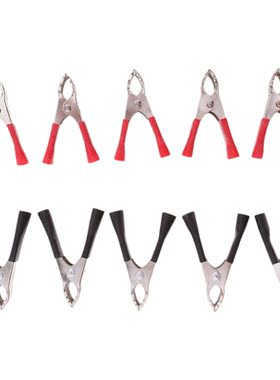 10 Pieces Insulated Testing Alligator Crocodile Clips