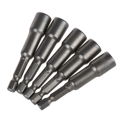 5 Pieces Magnetic Nut Driver Hex Socket Bits 8 x 65mm