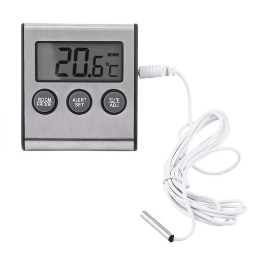 LCD Thermometer Timer for BBQ Grill Meat Kitchen Oven Food C