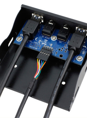 20Pin to 2 Port USB 3.0 HUB and HD Audio 3.5-in PC Floppy Fr