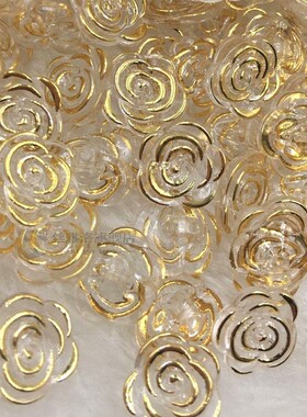 50/100pcs Rose Pattern Clothes DIY Resin Buttons Sewing Scra