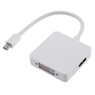 3 in 1 Mini DisplayPort DP to DP HDMI DVI Converter Adapter