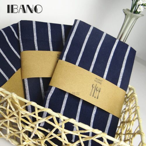 2pcs/lot Cotton Table Napkin Dark Blue Kitchen Towel Dish To