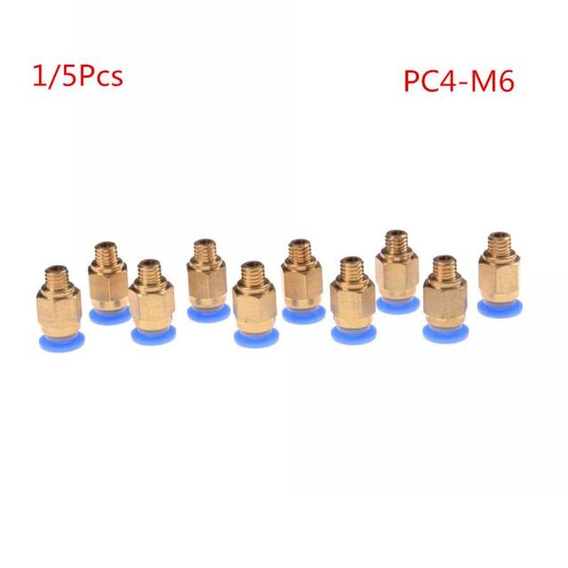 5/1pcs Pneumatic Straight Connector Brass Part 适用于 MK8 OD