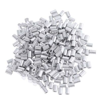 100Pcs Fishing Wire Leader Crimps Fishing Line Tube Sleeves