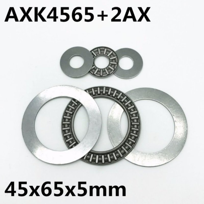 2pcs AXK4565+2AS Thrust Needle Roller Bearing 45x65x3 mm Thr