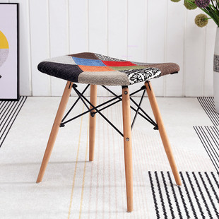 Stool Ottoman Dining Fabric Household Living Nordic Room