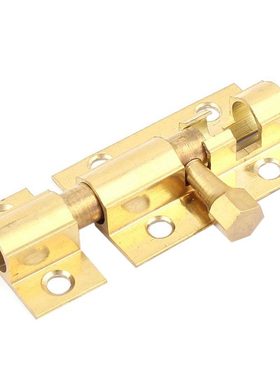 1.5-inch Long Brass Door Latch Sliding Lock Barrel Bolt Gold