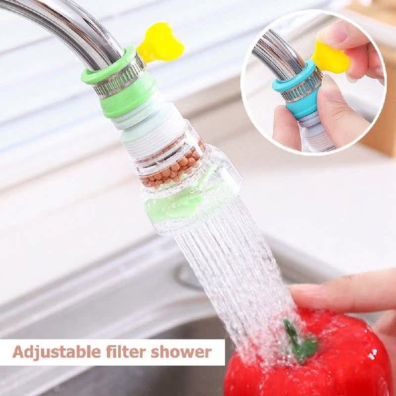 360 Degree Adjustable Water Tap Extension Filter Shower
