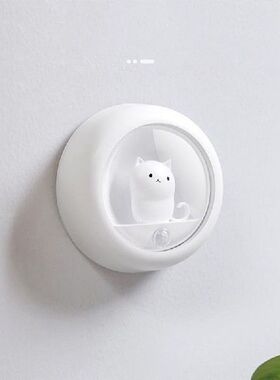 PIR LED Motion Sensor Cat Night Light Cupboard Wardrobe Bed